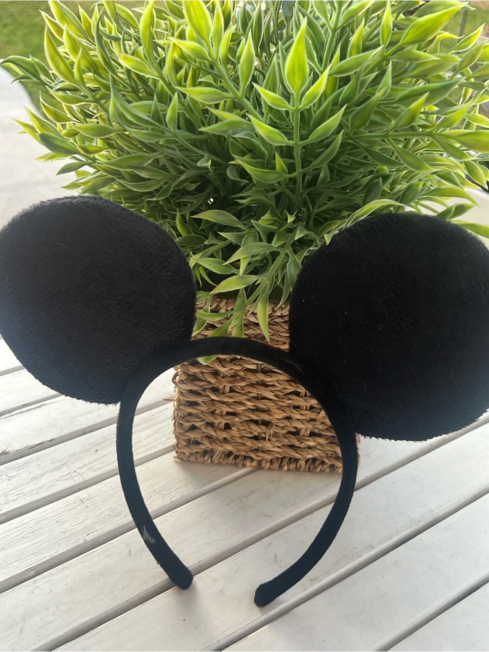 Disney Black Plush velvet  Mouse Ear Headband